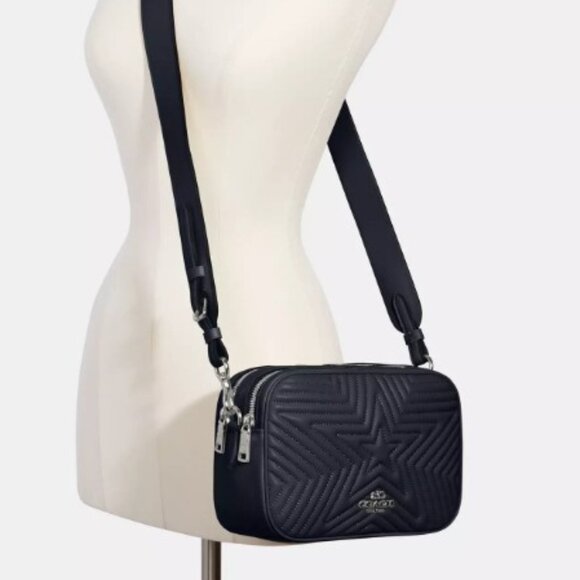 Coach Star Marvel X Coach Jes Crossbody 1904 Quilting Blue Purse Bag Leather - Picture 2 of 12